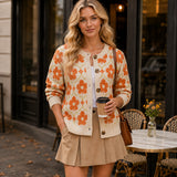 Women's Vintage Floral Knit Cardigan