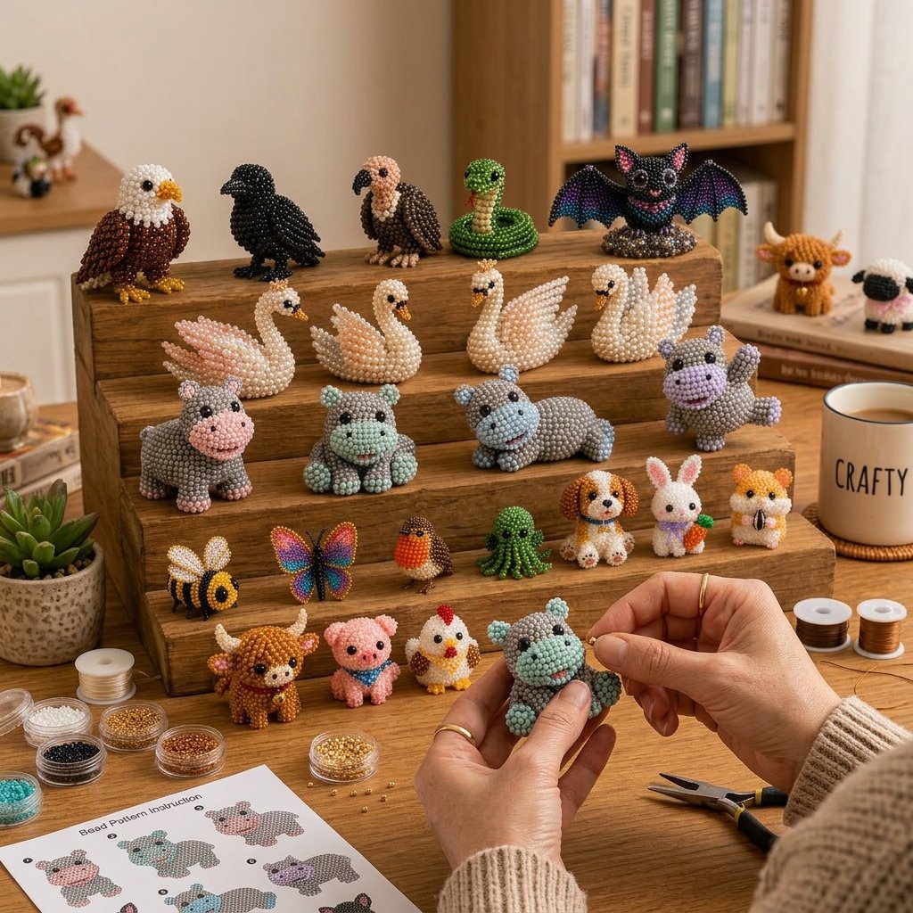 🔥Last Day 49% OFF -🧵✨Tiny 3D Beaded Animal DIY Kit