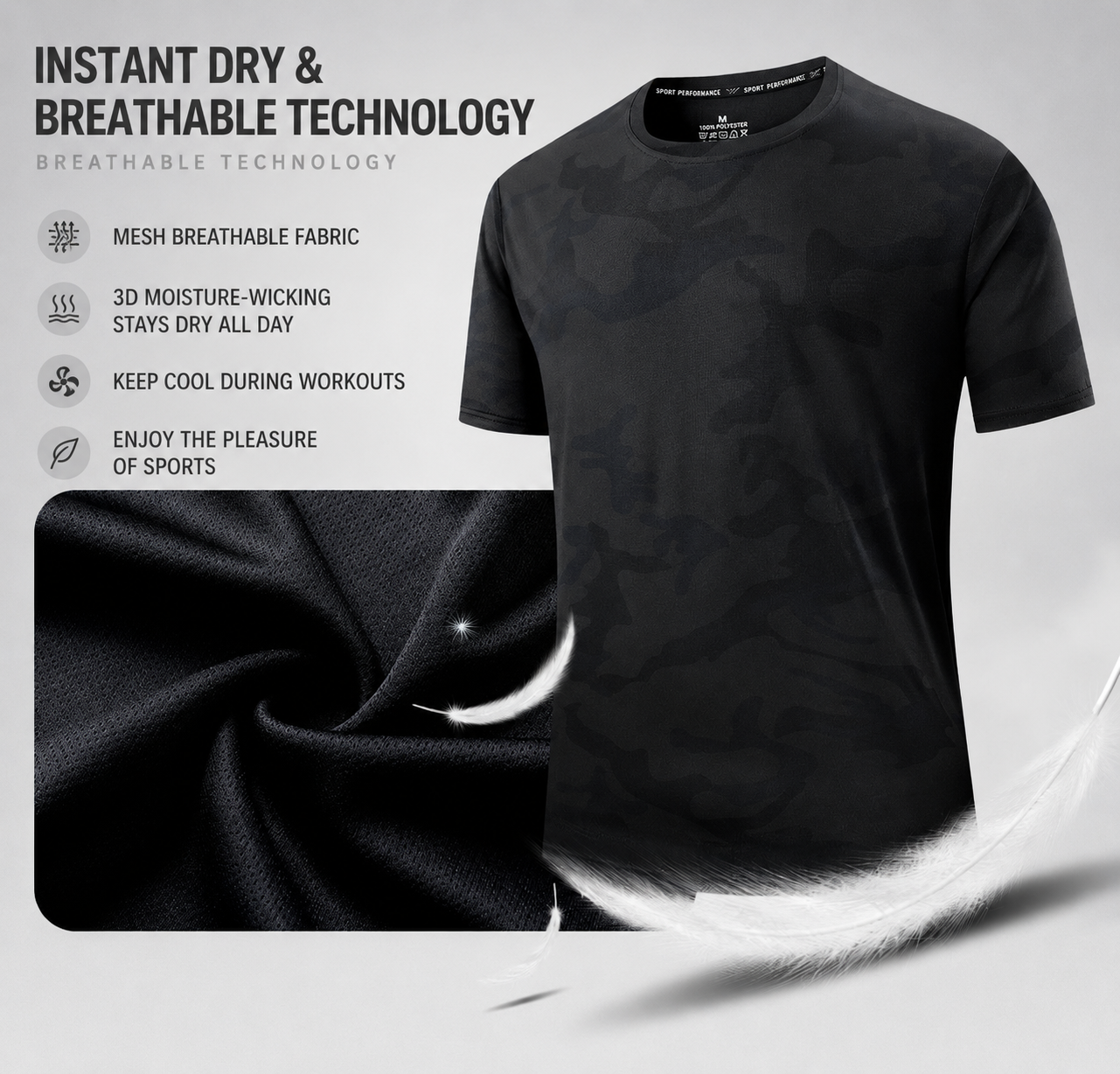 👕Men’s Quick-Dry Workout T-Shirts