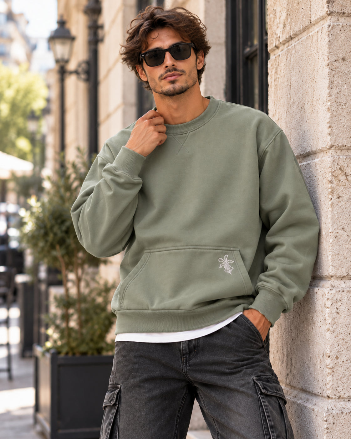 Men's Vintage Washed Fleece Sweatshirt