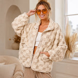 Women’s Cozy Plaid Sherpa Jacket