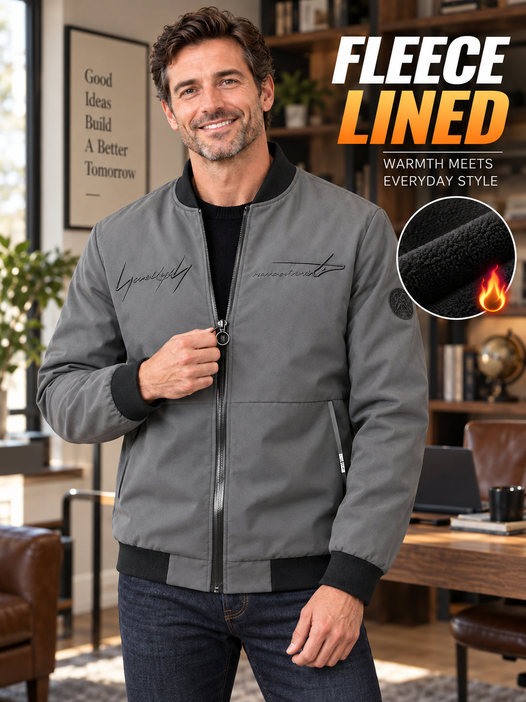 Men's Tactical Embroidered Bomber Jacket