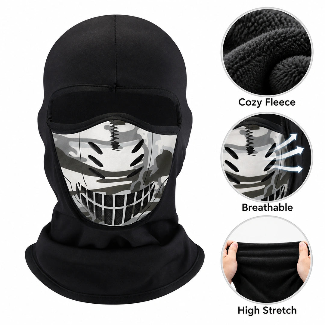 Winter Fleece Balaclava with Breathable Face Cover