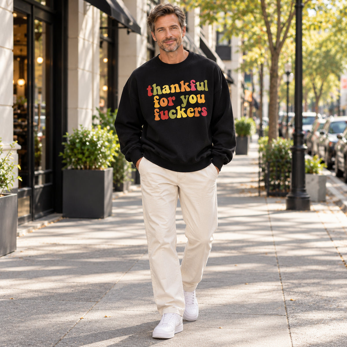 Thankful For You Fuckers Funny Thanksgiving Sweatshirt