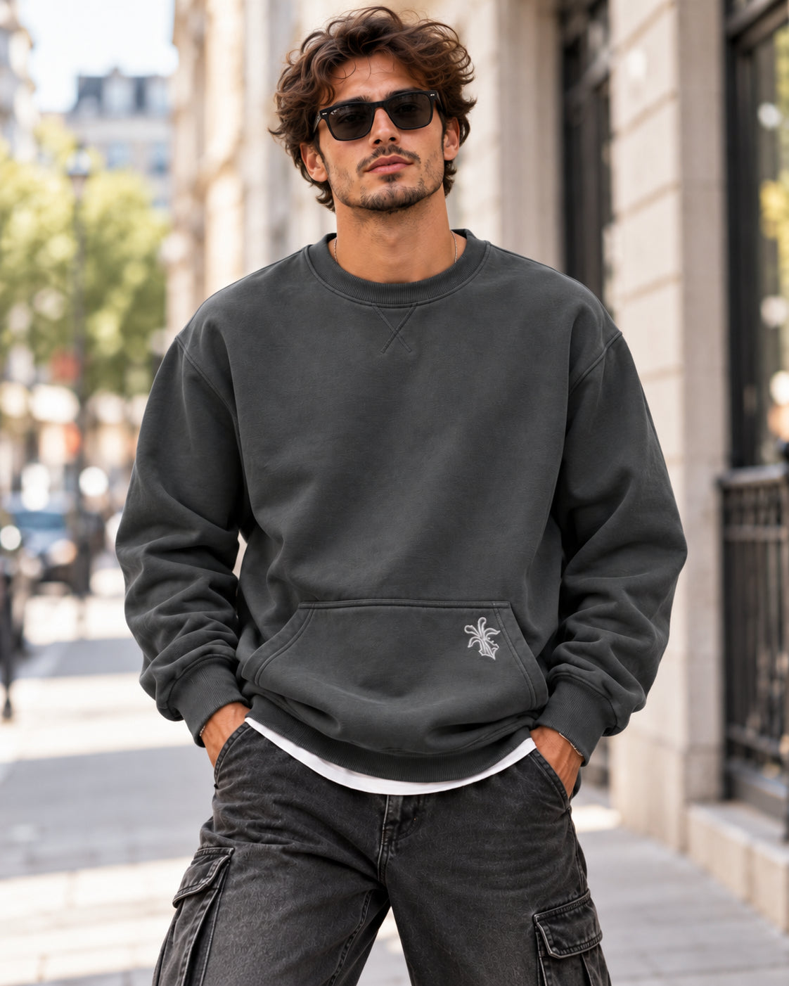 Men's Vintage Washed Fleece Sweatshirt