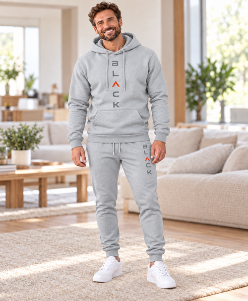 Men's Casual Athletic Hoodie & Jogger Pants 2-Piece Set