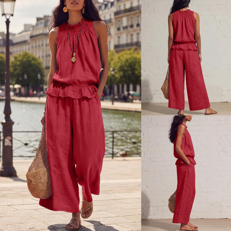 ☀️Women’s Breezy Linen-Blend Set