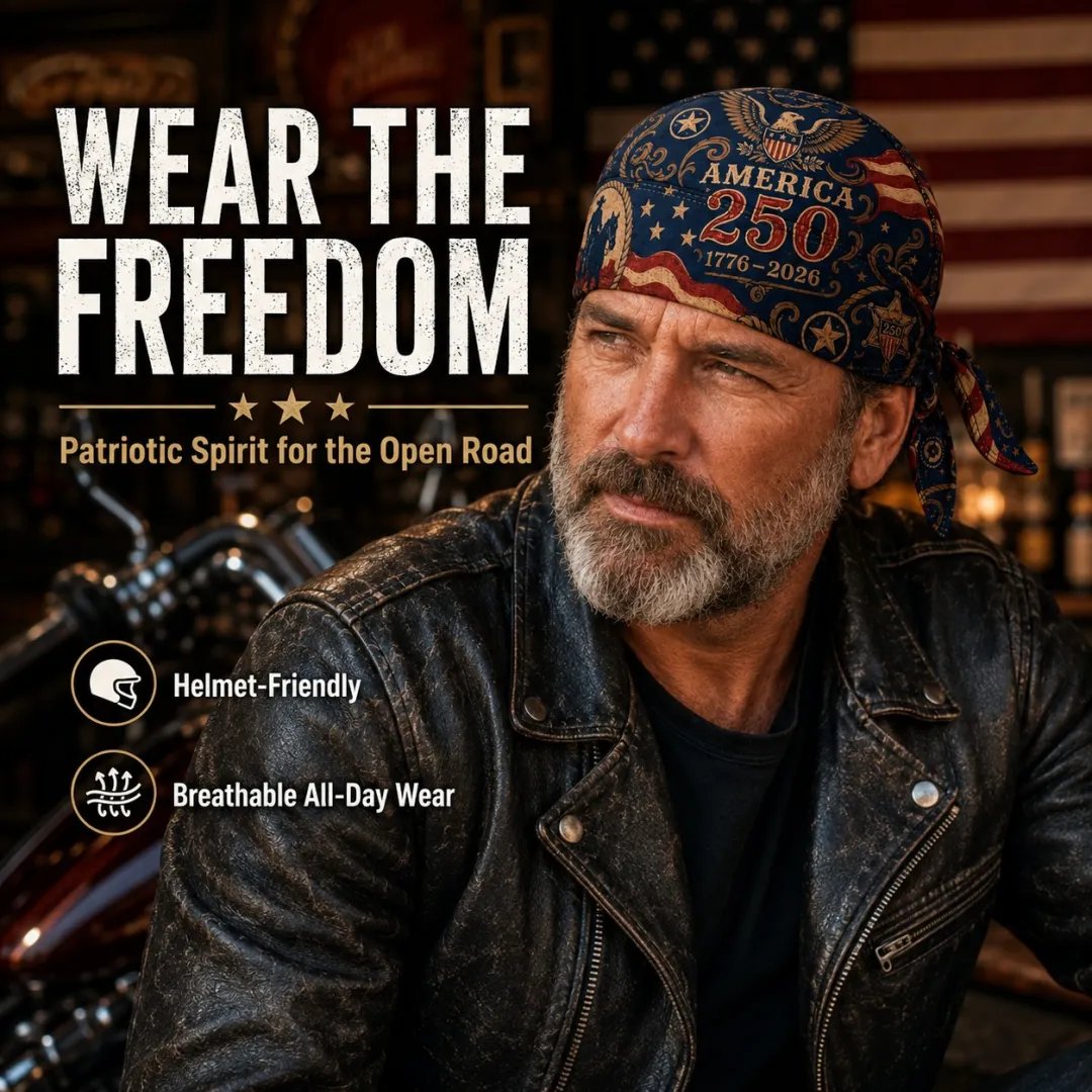 ⚡️Independence Day 49% OFF- 🏍️ America 250 Cycling Pirate Hat / Biker Headwrap