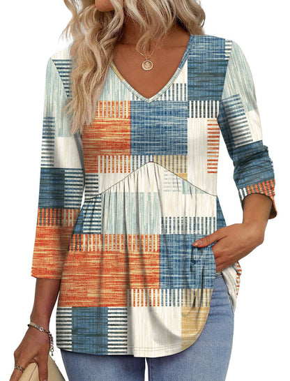 Women's V-Neck 3/4 Sleeve Top