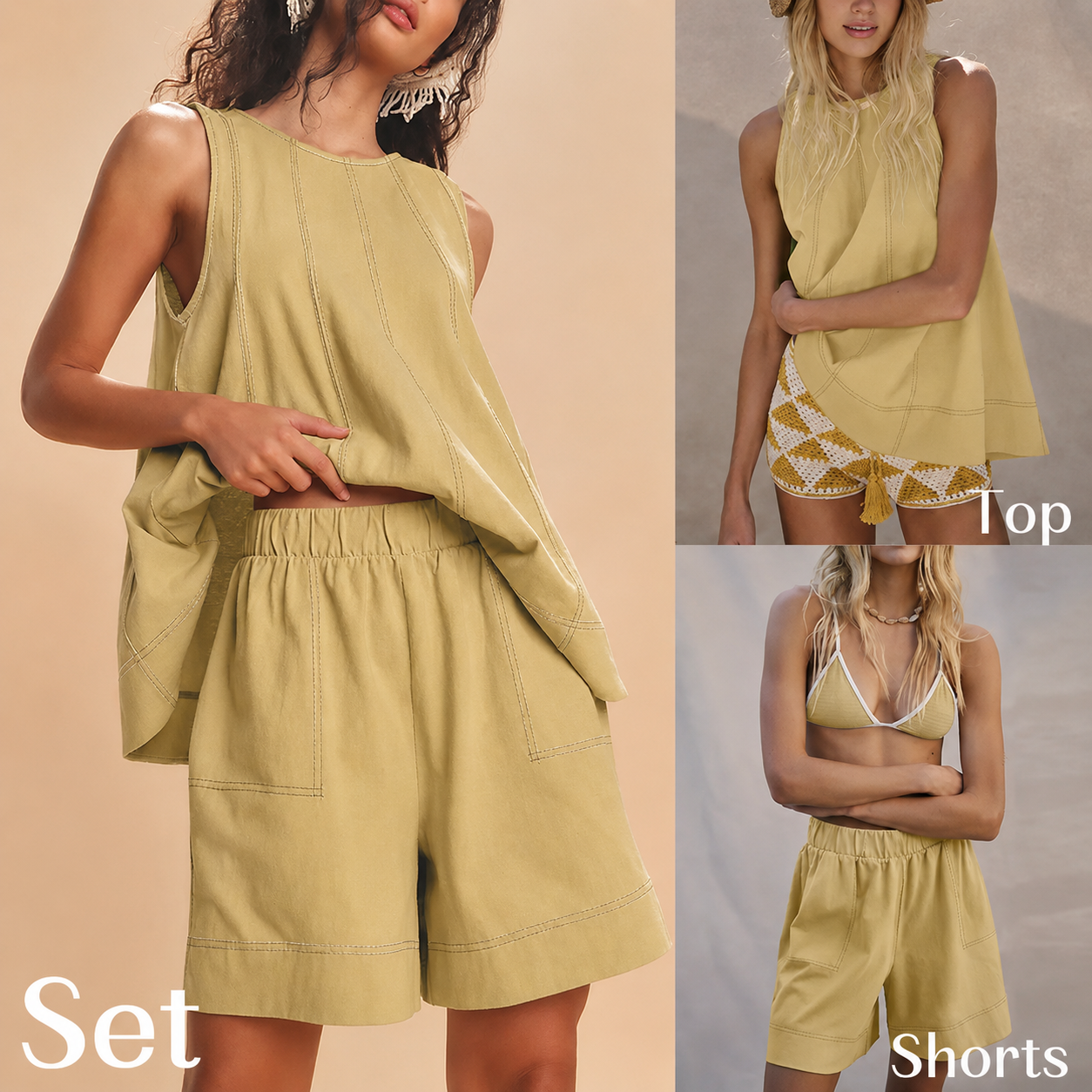 ☀️ Breezy Cotton-Linen Two-Piece Set