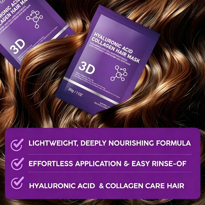 💆‍♀️ 3D Collagen & Hyaluronic Acid Deep Hydration Hair Mask