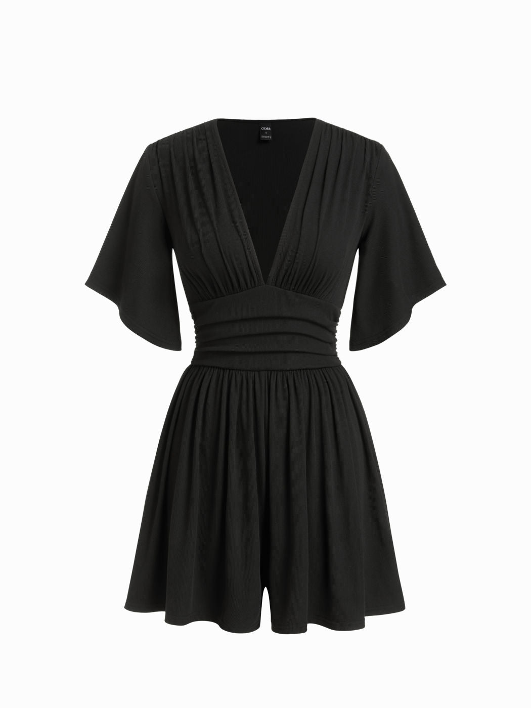 Flattering Ruched V-Neck Romper