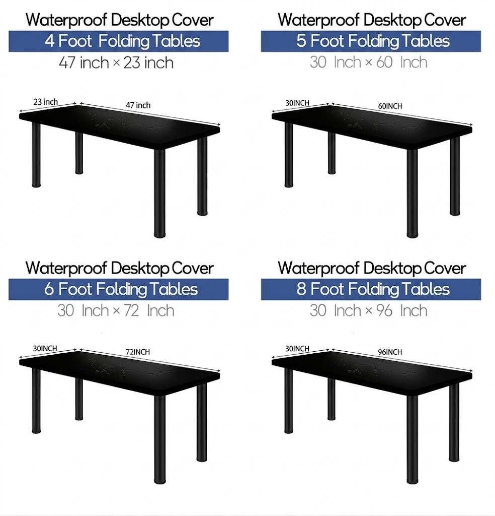 🔥Reusable Stretchy Fabric Table Cover with Elastic Edge💦Spill-Proof & Wind-Resistant! 🌬️