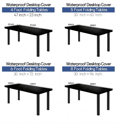 🔥Reusable Stretchy Fabric Table Cover with Elastic Edge💦Spill-Proof & Wind-Resistant! 🌬️