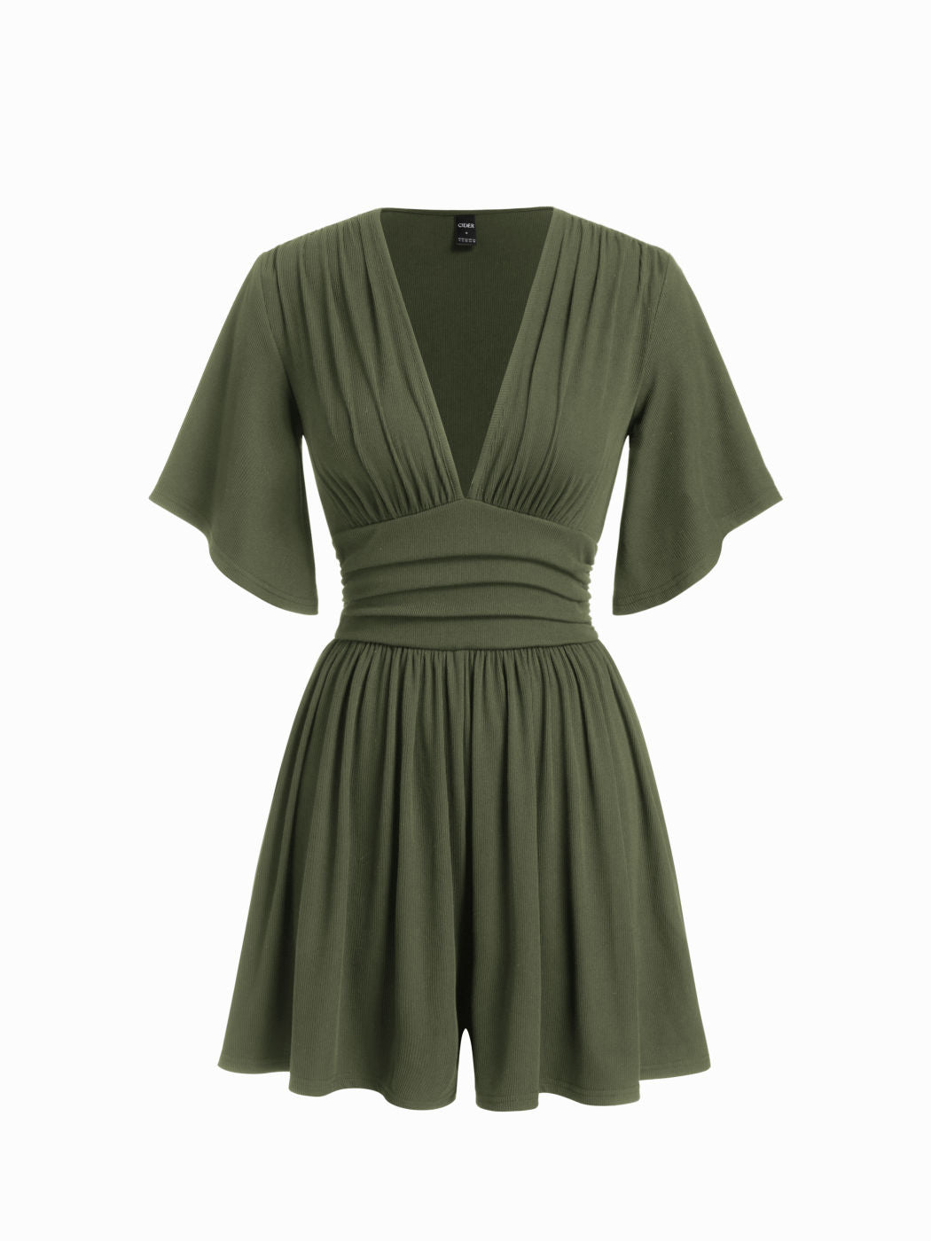 Flattering Ruched V-Neck Romper