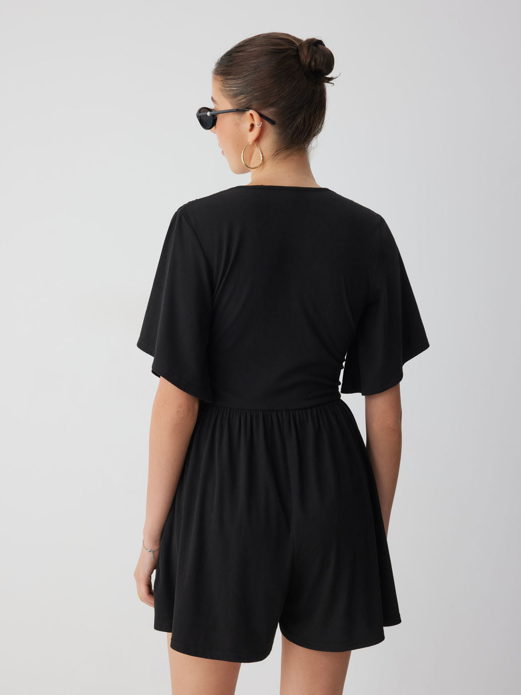 Flattering Ruched V-Neck Romper