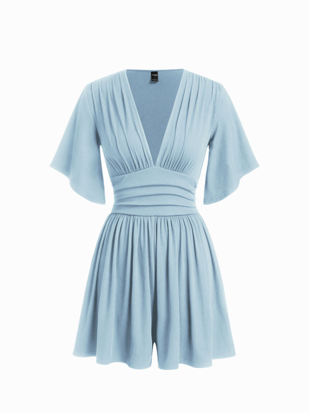 Flattering Ruched V-Neck Romper