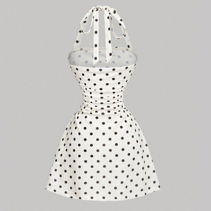 🤍Women’s Ruched Halter A-Line Dress