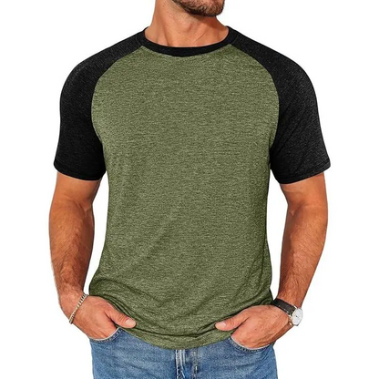👕Men’s Colorblock Raglan Tee