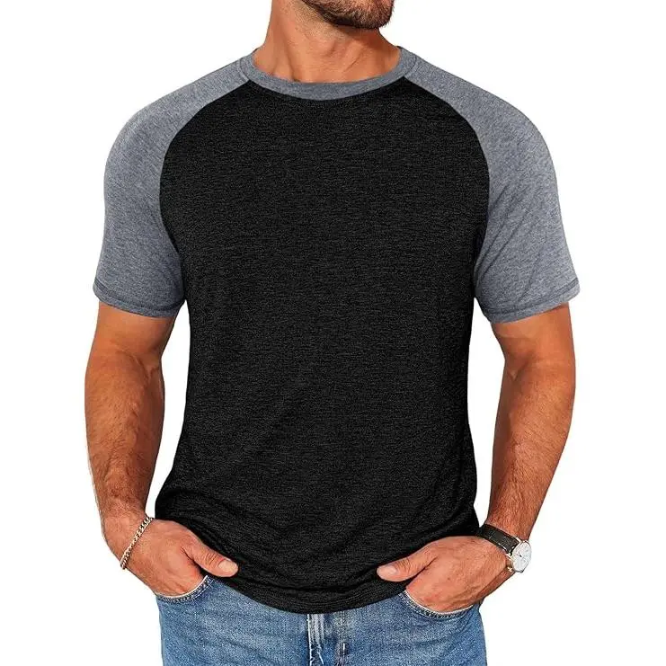 👕Men’s Colorblock Raglan Tee