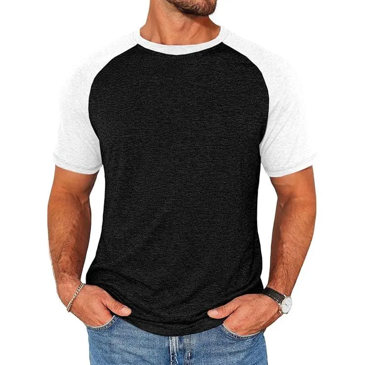 👕Men’s Colorblock Raglan Tee