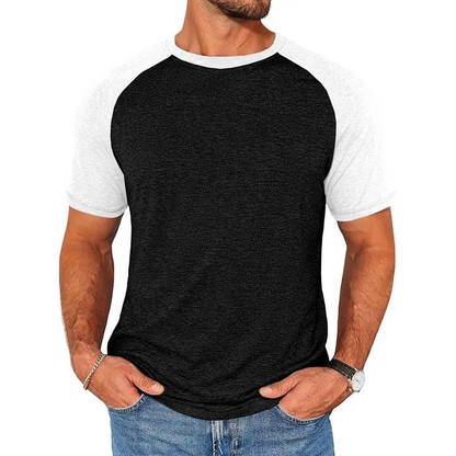👕Men’s Colorblock Raglan Tee