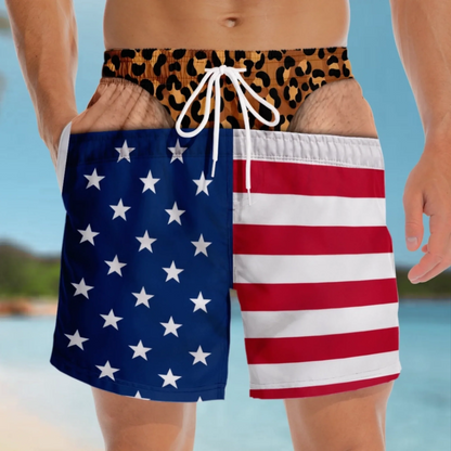 😂Funny Patriotic Men’s Swim Trunks