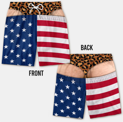 😂Funny Patriotic Men’s Swim Trunks