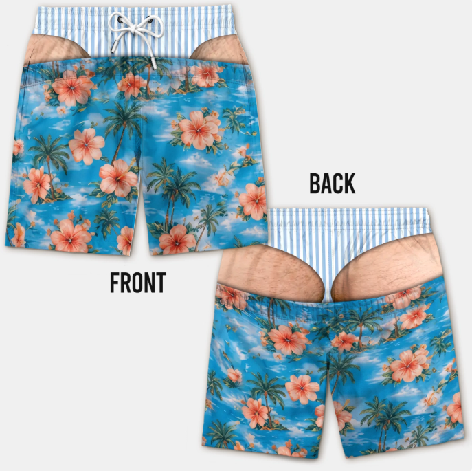 😂Funny Patriotic Men’s Swim Trunks