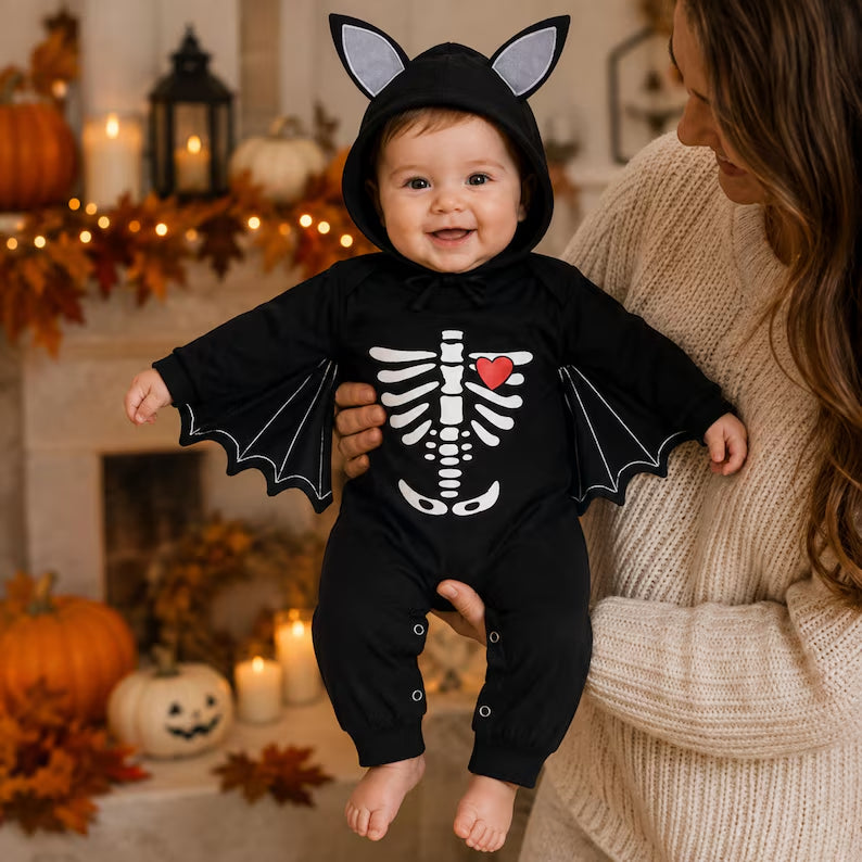 Baby Halloween Bat Romper