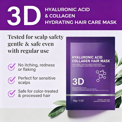 💆‍♀️ 3D Collagen & Hyaluronic Acid Deep Hydration Hair Mask