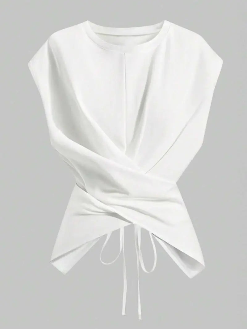 Women’s Flattering Criss-Cross Waist Tie Top