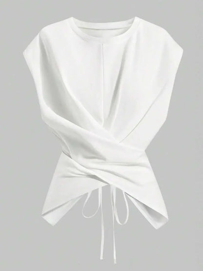 Women’s Flattering Criss-Cross Waist Tie Top