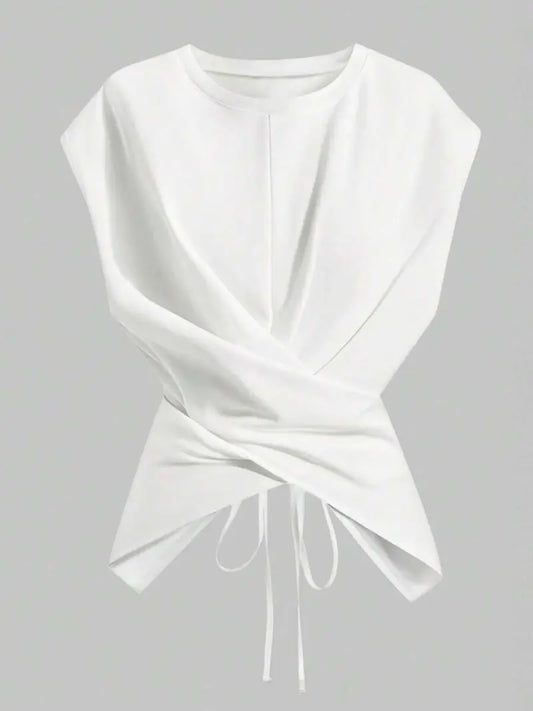 Women’s Flattering Criss-Cross Waist Tie Top