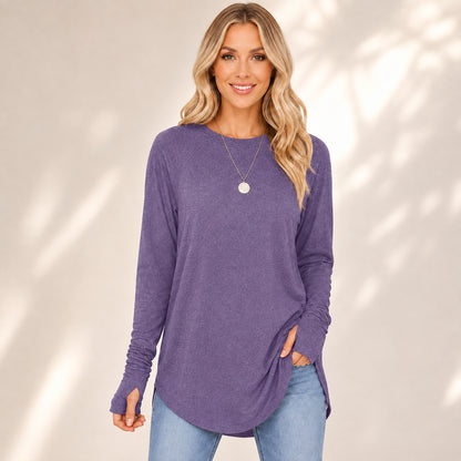 Women’s Soft Raglan Sleeve  Sweatshirt with Thumbholes