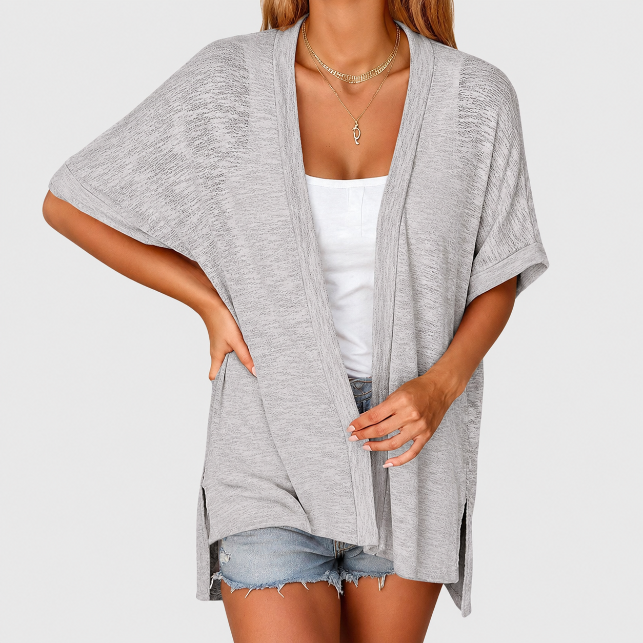 🌿 Breathable Cotton Cardigan – Light Layer for Summer Days