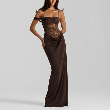 💃 One-Shoulder Lace Bodycon Gown