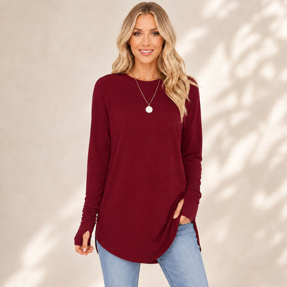 Women’s Soft Raglan Sleeve  Sweatshirt with Thumbholes