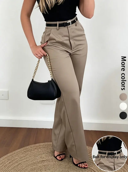 Women's High-Waist Straight-Leg Business Casual Pants