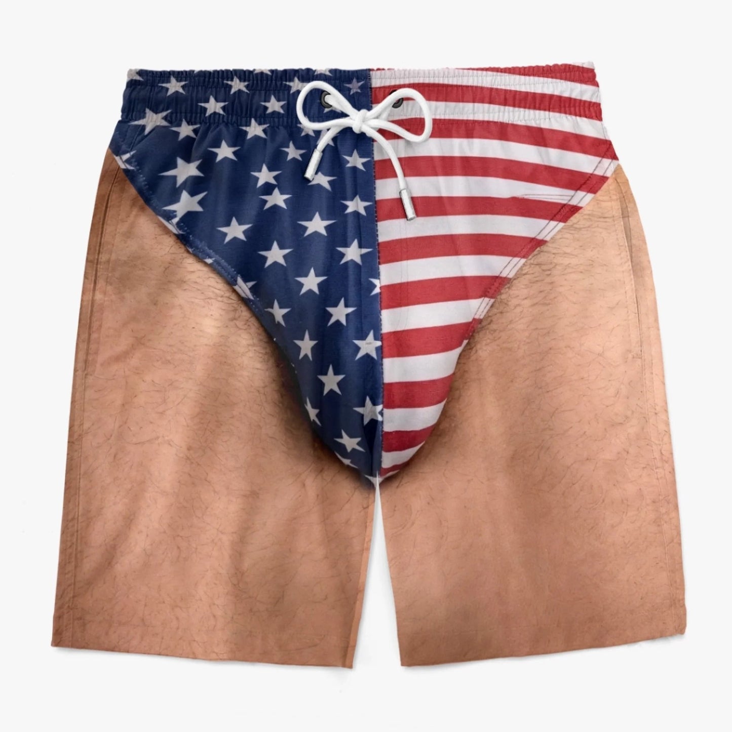 🏖️🇺🇸 Funny Patriotic Men’s Swim Trunks – Freedom & Chill Summer Beach Shorts