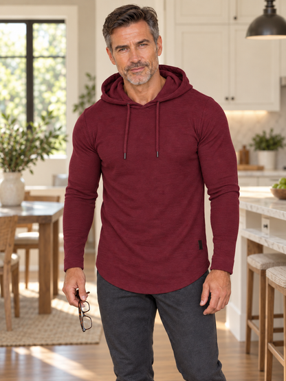 Men’s Athletic Slim-Fit Pullover Long-Sleeve  Hoodie