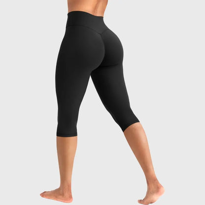 Women’s No-Front-Seam High-Waisted Scrunch Yoga Pants