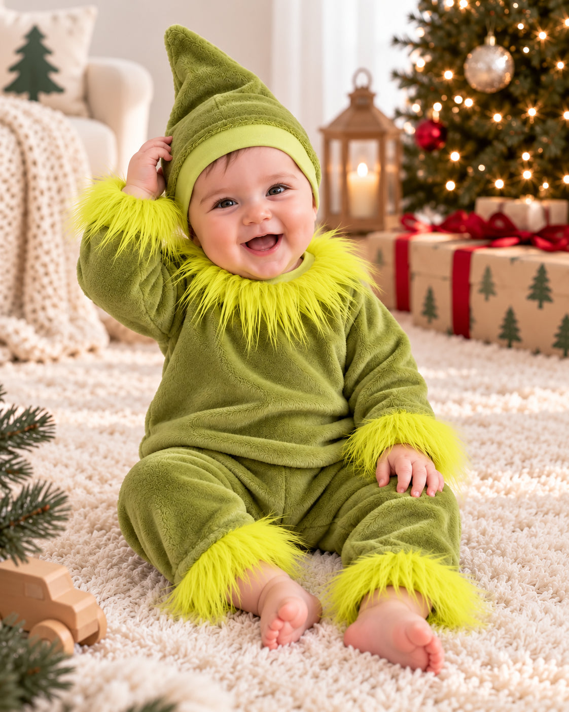 Baby’s Cozy Holiday Costume Set