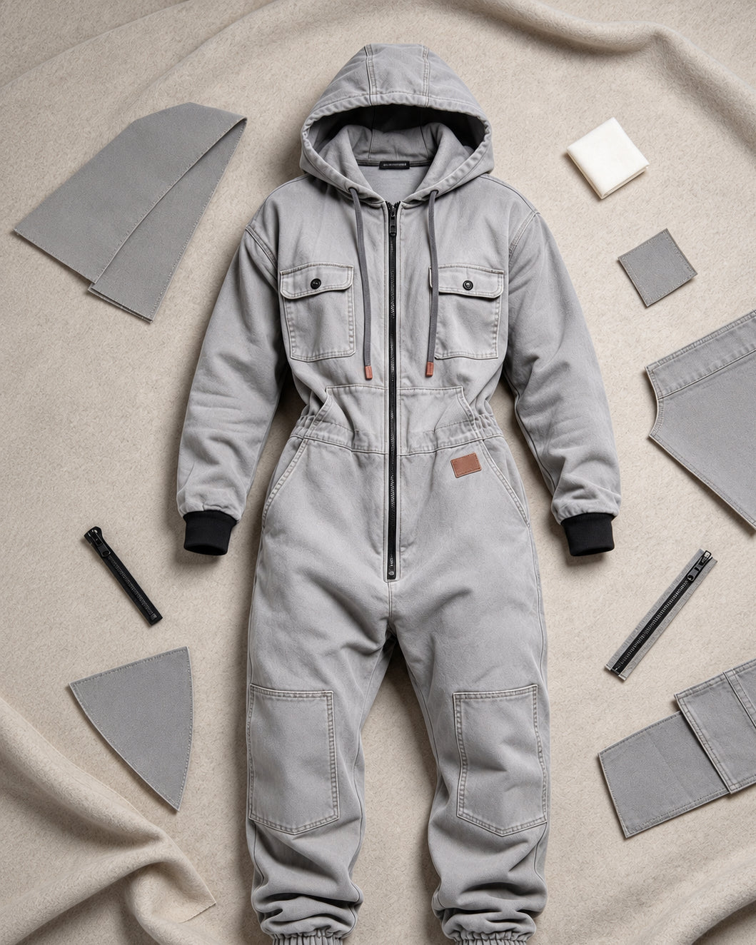 Men's Hooded Cargo Jumpsuit
