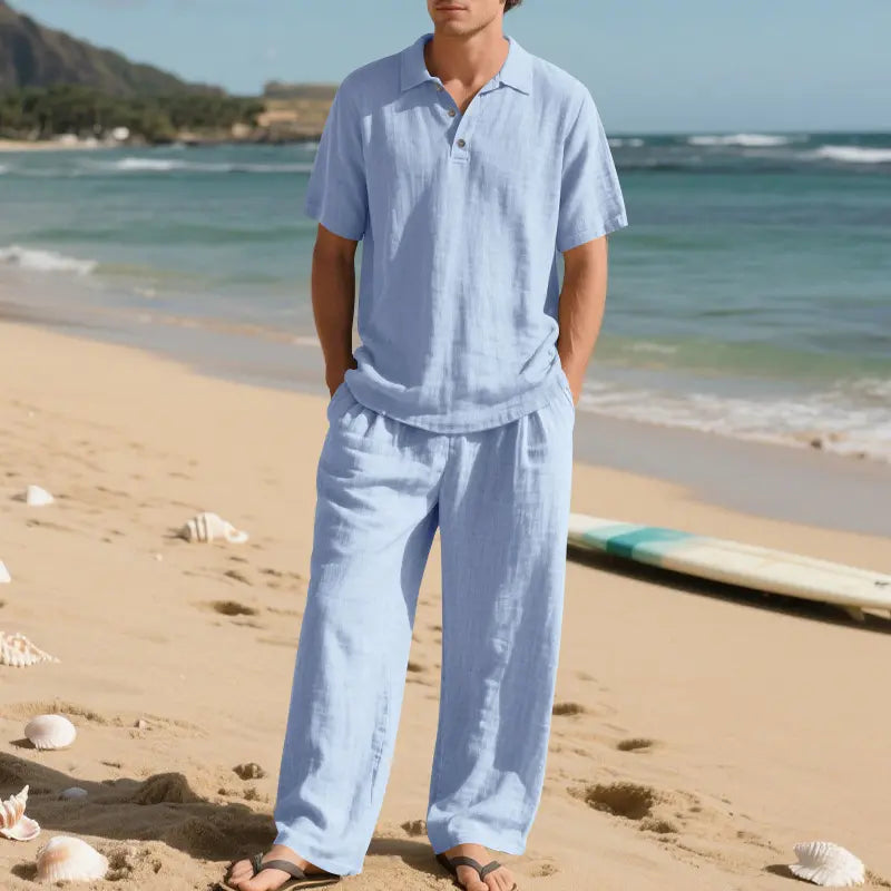 Men’s Linen-Blend Vacation Set