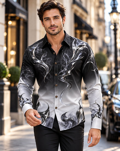 Men's Metallic Swirl Ombre Shirt