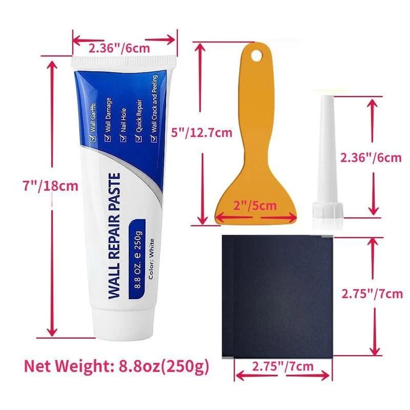 🛠️ No Skills Needed! Quick-Dry Wall Patch Compound – Professional Restoration Kit for Drywall & Plaster 🚀