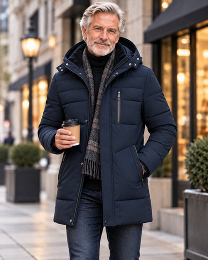 Men's Winter Fleece-Lined Puffer Jacket