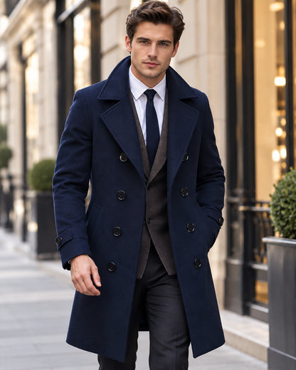 Men’s Classic Double-Breasted Trench Coat
