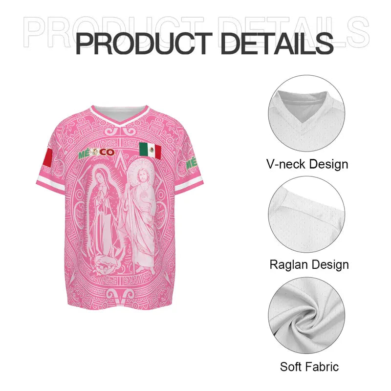 🎉Light Pink Virgencita & San Juditas Mexico 2026 Soccer Jersey